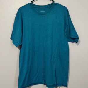 USED Men's Hanes Short Sleeve T Shirt Color Blue Size Large